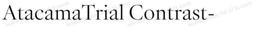 AtacamaTrial Contrast字体转换
